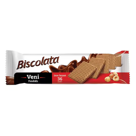 ویفر شکلاتی فندقی ونی بیسکولاتا Biscolata Veni وزن 110 گرم