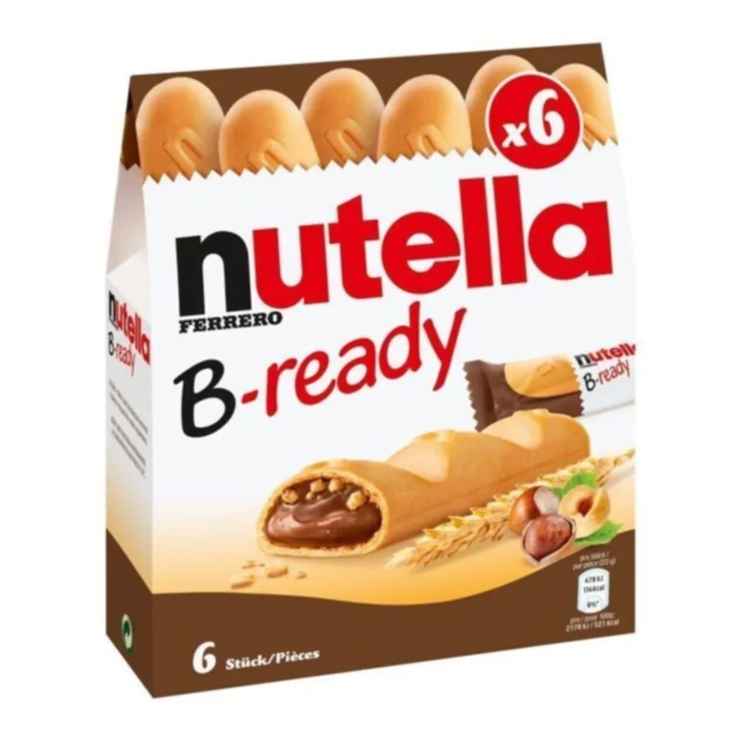 بیسکویت شکلاتی نوتلا بی ردی ۶ عددی Nutella B_ready وزن ۱۵۳ گرم