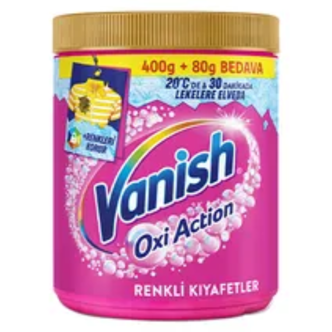 پودر لکه بر ونیش مناسب لباس های رنگی (ترکیه) Vanish Oxi Action وزن 480 گرم