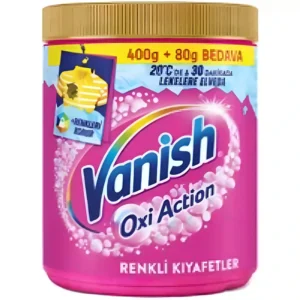 پودر لکه بر ونیش مناسب لباس های رنگی Vanish Oxi Action وزن 480 گرم