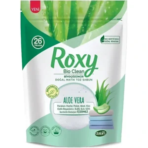 پودر صابون ماشین لباسشویی و دستی رکسی با رایحه آلوئه ورا Roxy ALOE VERA وزن 800 گرم