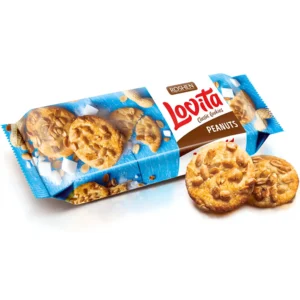 کوکی لاویتا روشن با مغز بادام زمینی Roshen Lovita Peanuts وزن 150 گرم