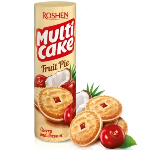 بیسکوییت ساندویچی مولتی کیک روشن با کرم پای میوه ای Roshen Multi Cake Fruit Pie وزن 180 گرم