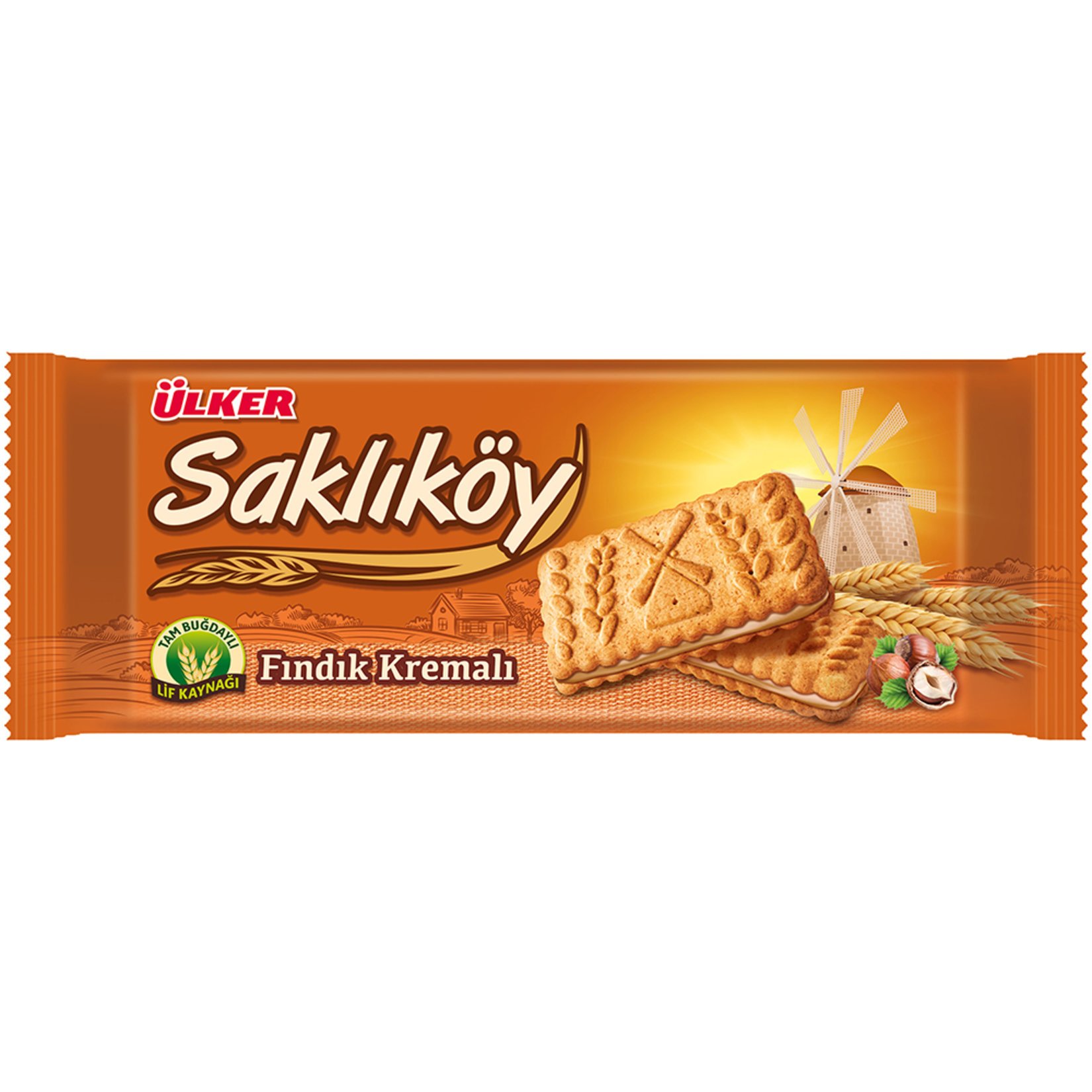 بیسکوئیت اولکر Ulker Saklikoy با مغز فندق  100 گرم