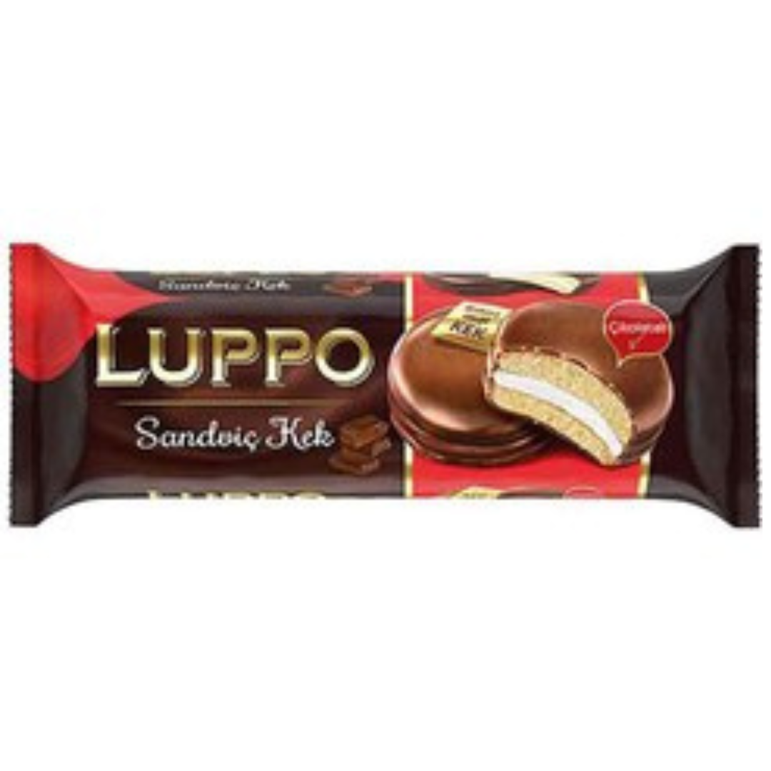 کیک شکلاتی لوپو Luppo Sandviç Kek با مغز مارشمالو و روکش شکلاتی 184 گرم