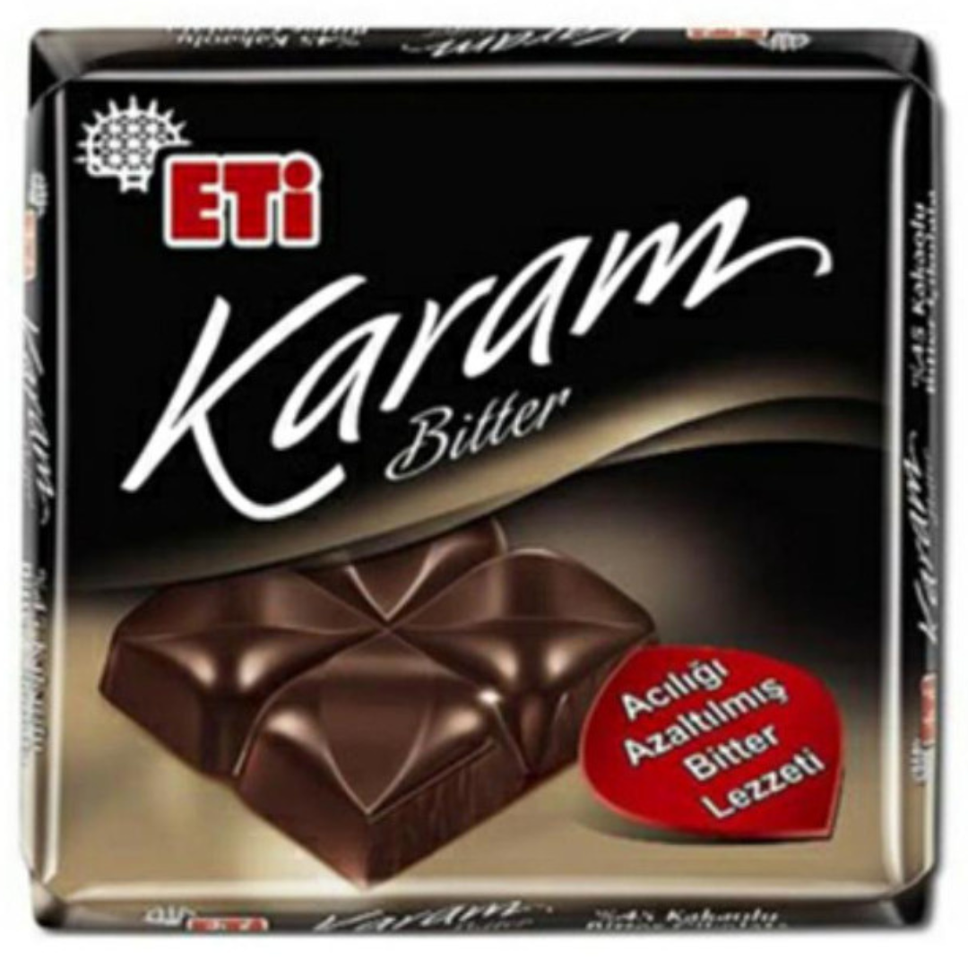 مینی تابلت اتی کارام  Eti karam شکلات تلخ 45 درصد وزن 70 گرم