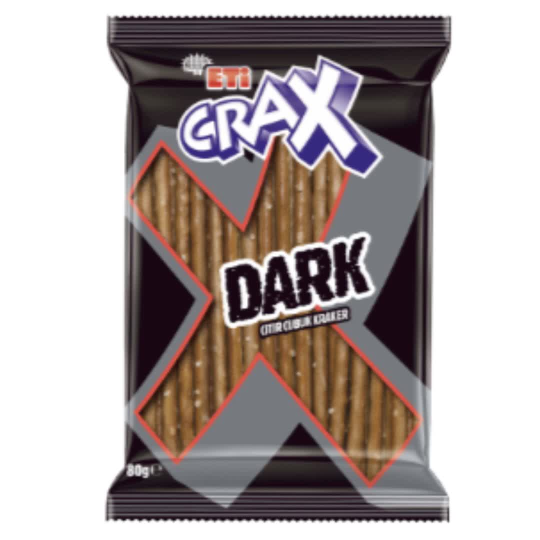 چوب شور اتی کراکس Eti Crax Dark Maltlı Kraker با طعم تلخ وزن 80 گرم