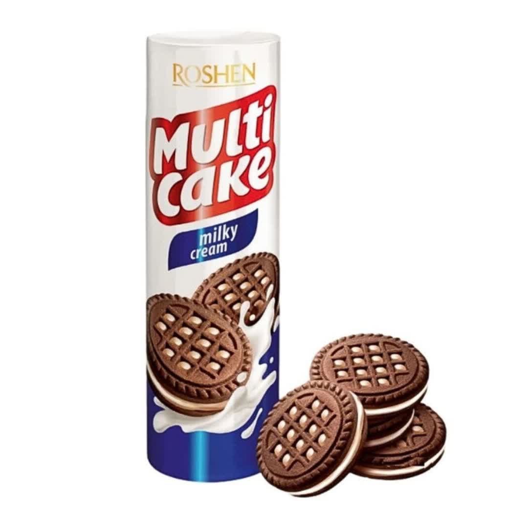 بیسکوییت مولتی کیک روشن Roshen multi cake با کرم شیری 180 گرم