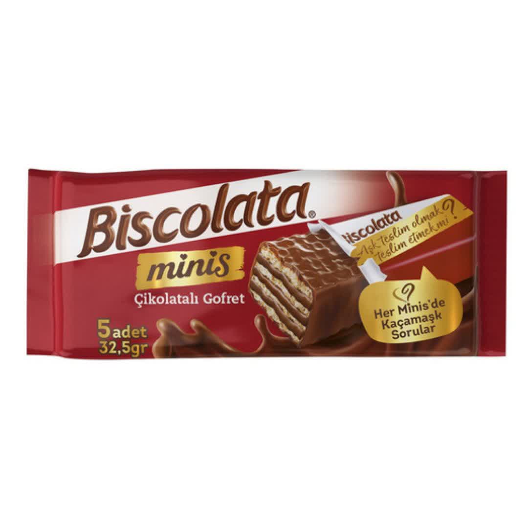 ویفر شکلاتی بیسکولاتا مینیس Biscolata minis فندقی وزن 117 گرم