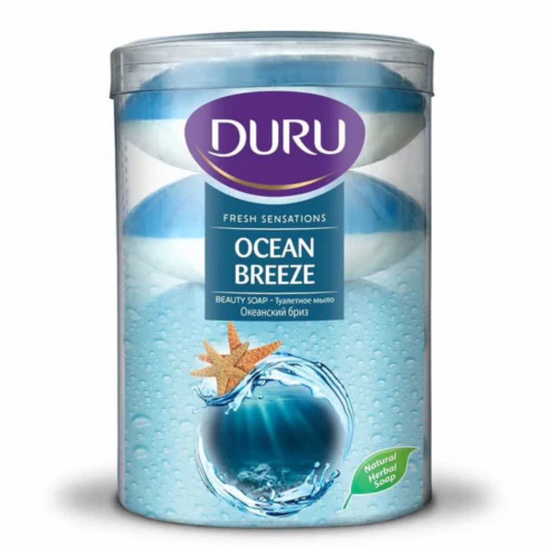 صابون شستشو دورو  DURU مدل Ocean Breeze وزن 110 گرم بسته 4 عددی