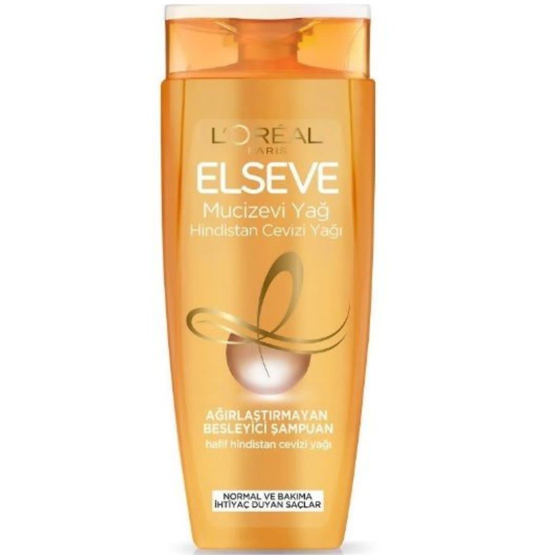 شامپو موهای خشک و نرمال لورال Loreal سری Elseve مدل MUCİZEVİ YAG حاوی عصاره نارنگیل حجم 360 میل