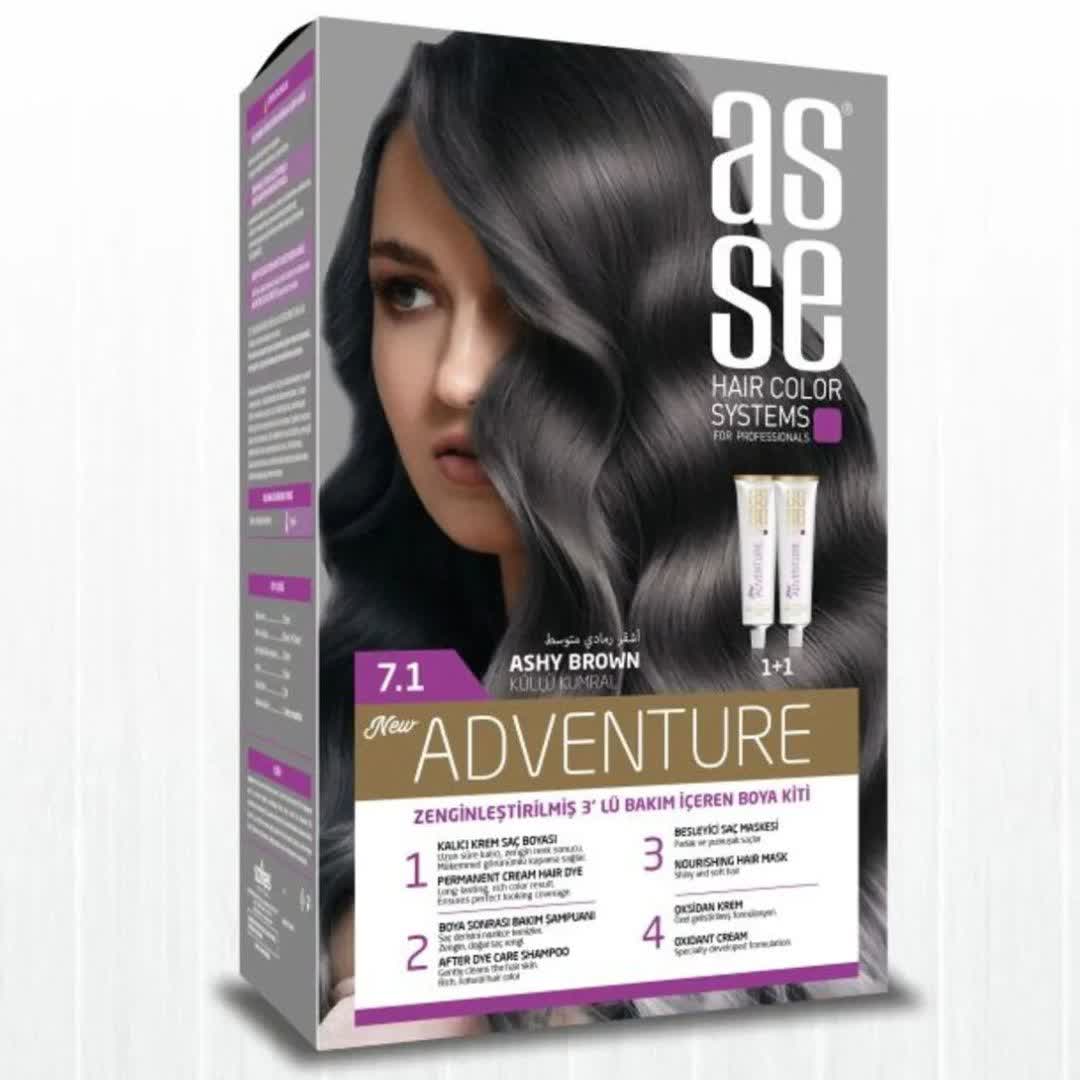 رنگ مو بدون آمونیاک آسه Asse Ashy Brown...