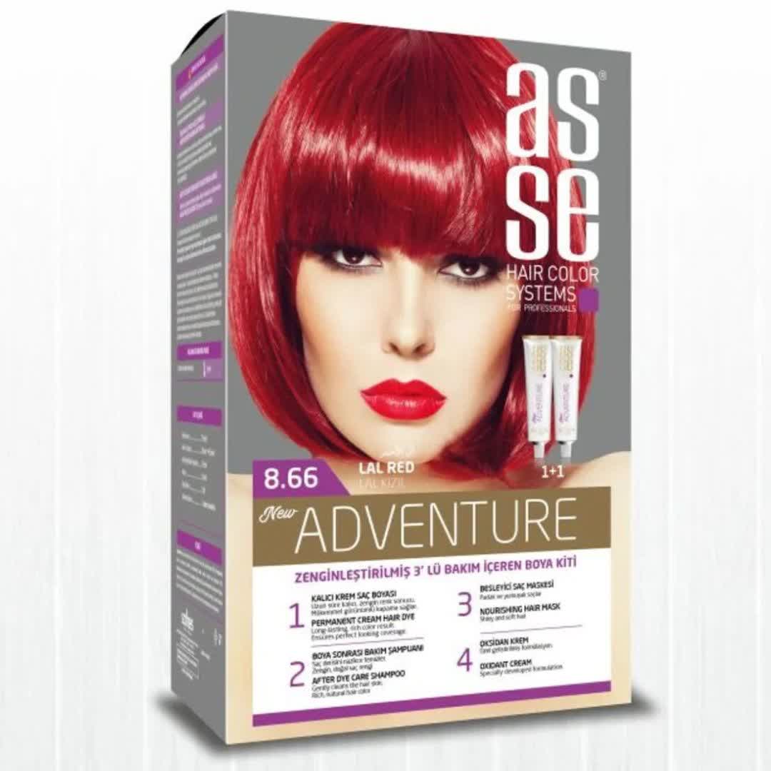 رنگ مو بدون آمونیاک آسه Asse Lal red...