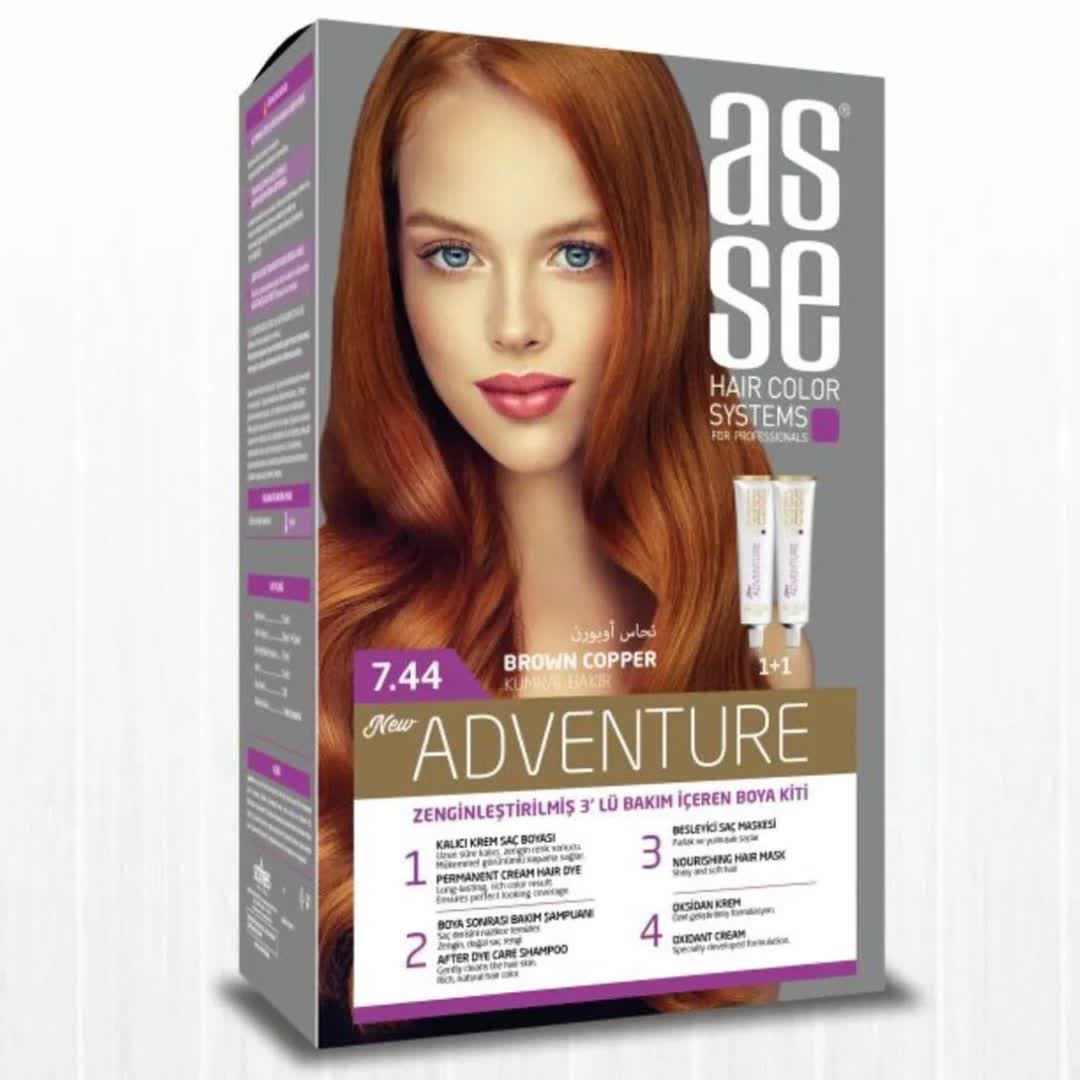 رنگ مو بدون آمونیاک آسه Asse Brown Copper...