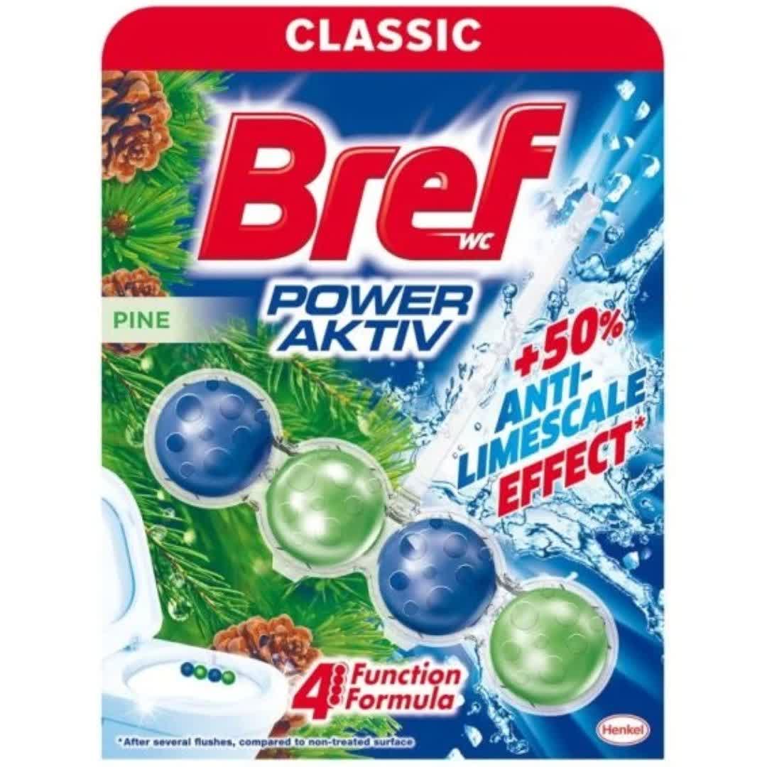 قرص خوشبو کننده توالت فرنگی برف Bref مدل Power Active Pa Pine بسته 4 عددی