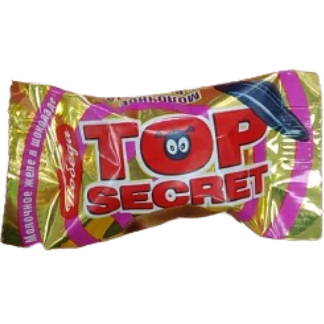 شکلات پذیرایی تاپ سکرت Top Secret با مغز سوفله شیری پوبدا بسته 1 کیلویی