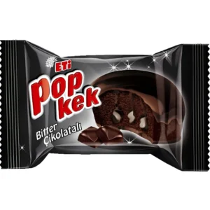 پوپ کیک اتی با روکش کاکائو و مغز شکلات تلخ Eti Pop Kek Bitter Cikolatali وزن 60 گرم