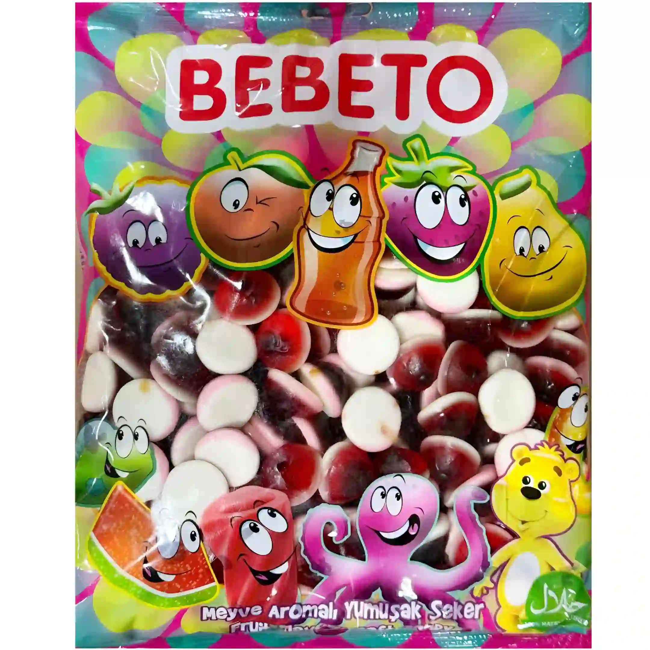 پاستیل ببتو مدل چشم Bebeto بسته یک کیلویی