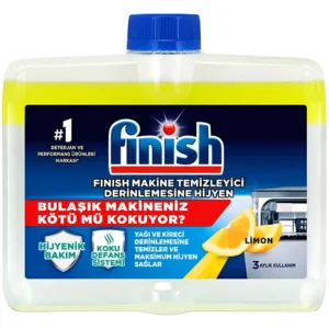 مایع جرم گیر ماشین ظرفشویی فینیش با رایحه لیمو Finish Limon Ferahligi حجم 260 میل