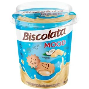 بیسکوییت بیسکولاتا مود لیوانی با مغز نارگیلی Biscolata Mood Hindistan Cevizi وزن 125 گرم
