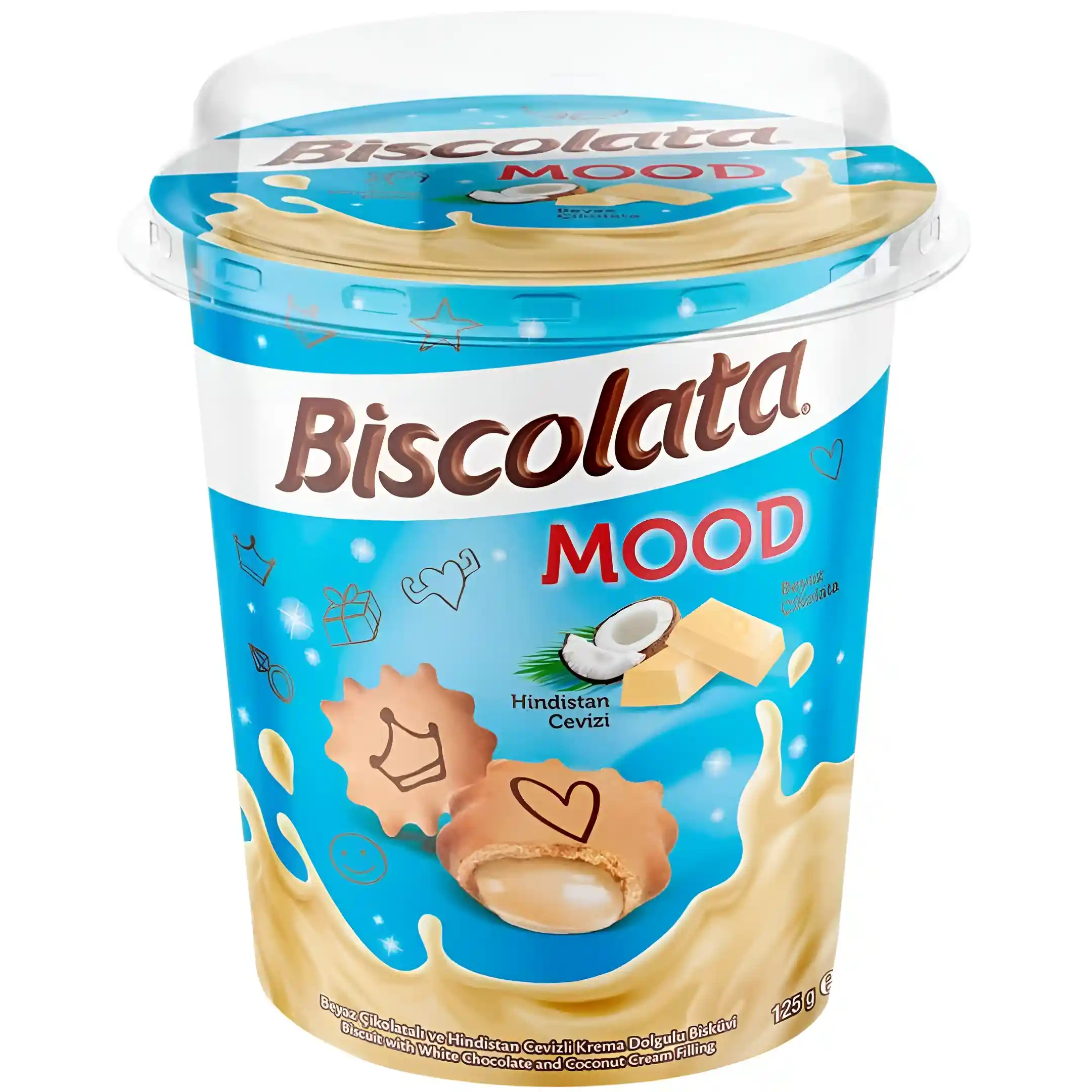 بیسکوییت بیسکولاتا مود لیوانی با مغز نارگیلی Biscolata...