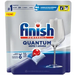 قرص ماشین ظرفشویی فینیش کوانتوم Finish Quantum Powerball بسته 15 عددی وزن 300 گرم