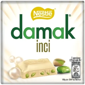 شکلات نستله داماک سفید مغز پسته ای Nestle Damak Inci وزن 65 گرم