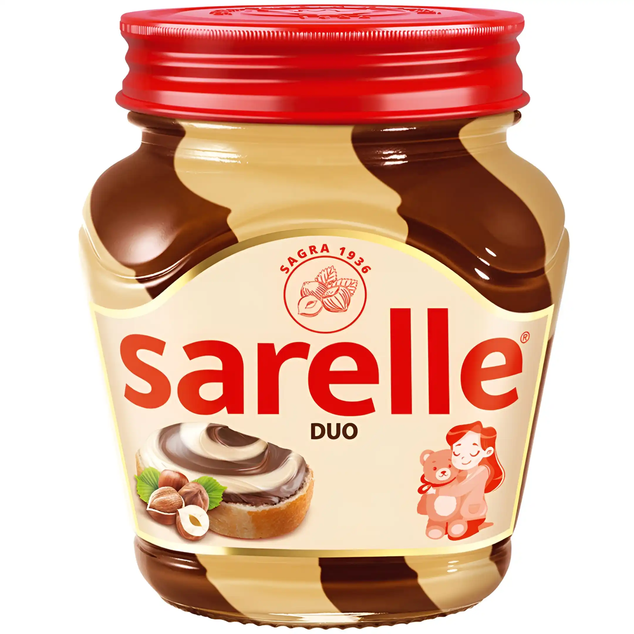 شکلات صبحانه دو رنگ سارله با کرم فندقی...