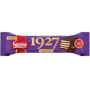 ویفر شکلات 1927 نستله با کرم شکلات تلخ Nestle Yogun Bitter 1927 وزن 30 گرم