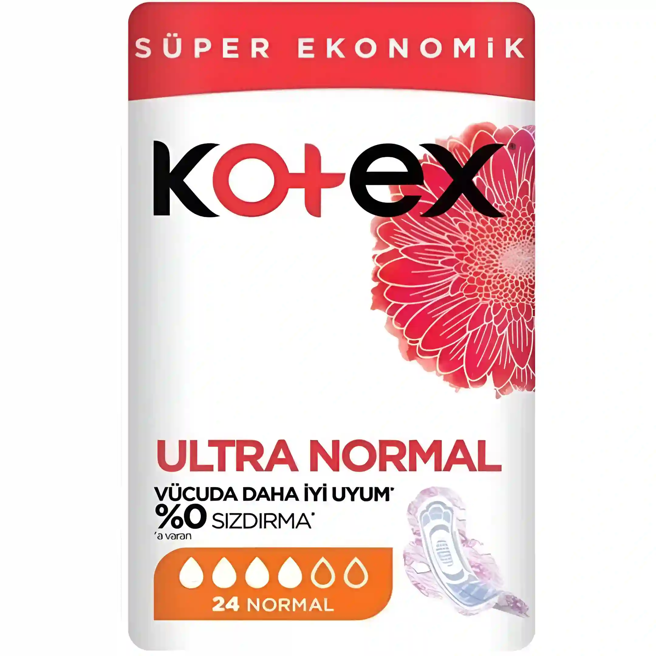 نوار بهداشتی اولترا نرمال کوتکس KOTEX ULTRA NORMAL بسته 24 عددی