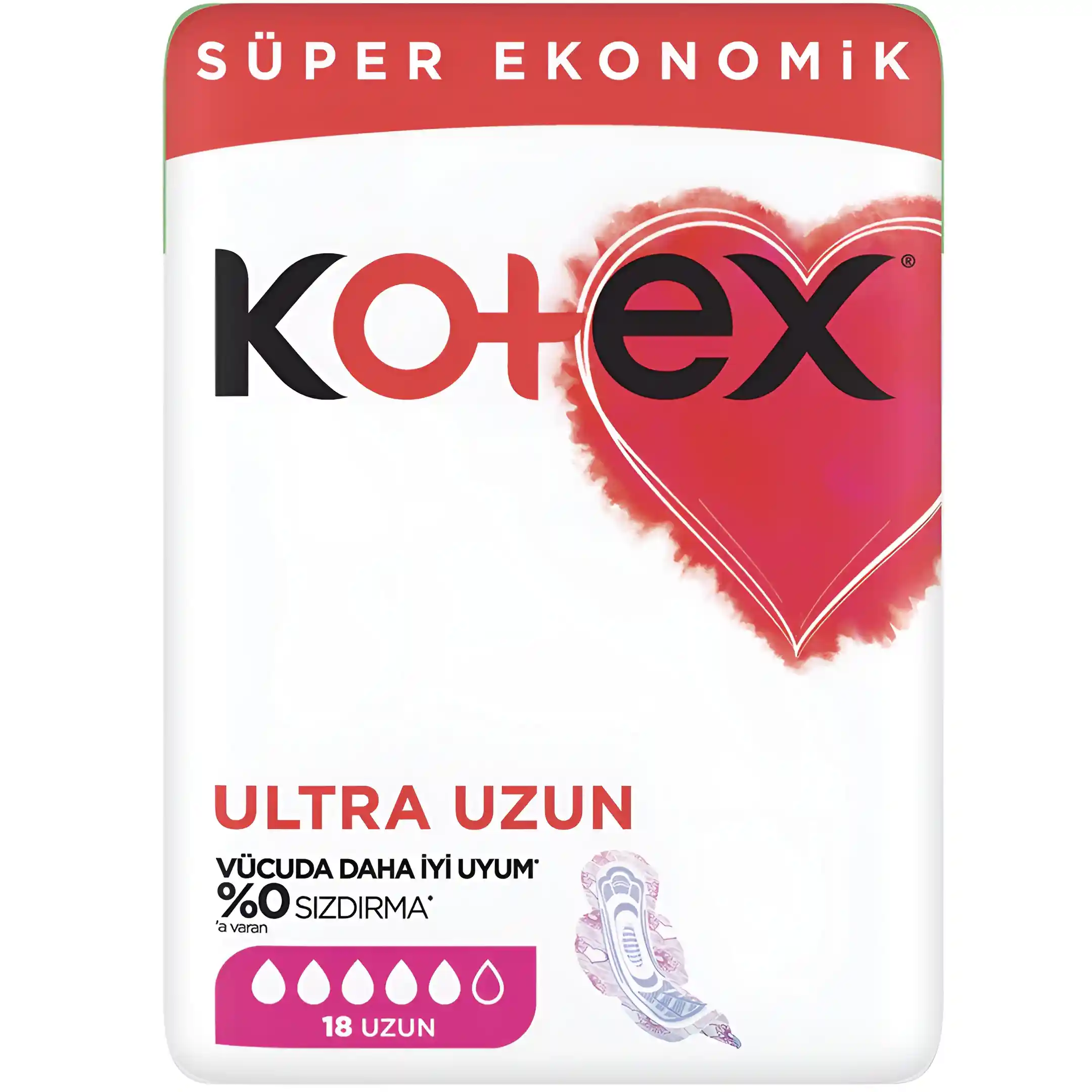 نوار بهداشتی اولترا اوزون کوتکس KOTEX ULTRA UZUN بسته 18 عددی