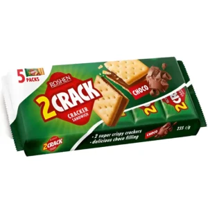 بیسکوییت کراکر روشن با مغز شکلاتی Roshen 2 Crack وزن ۲۳۵ گرم