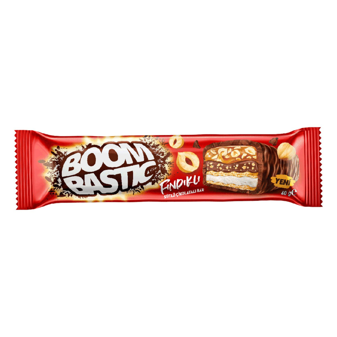 شکلات چند لایه بوم باستیک Boombastic با مغز فندقی وزن 40 گرم