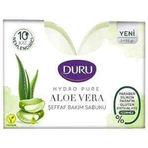 صابون شفاف دورو با عصاره آلوئه ورا Duru Aloe Vera بسته 2 عددی