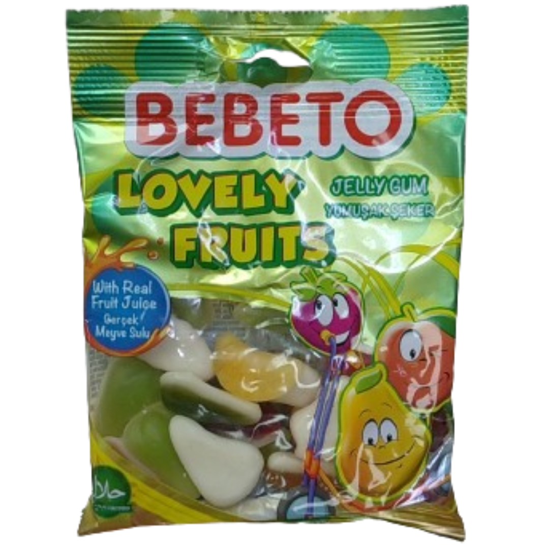 پاستیل ببتو Bebeto مدل Lovely Fruits وزن 80 گرم