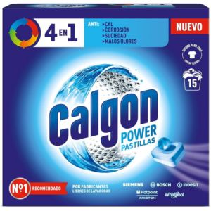 قرص جرم گیر ماشین لباسشویی 4 در 1 کالگون calgon بسته 15 عددی