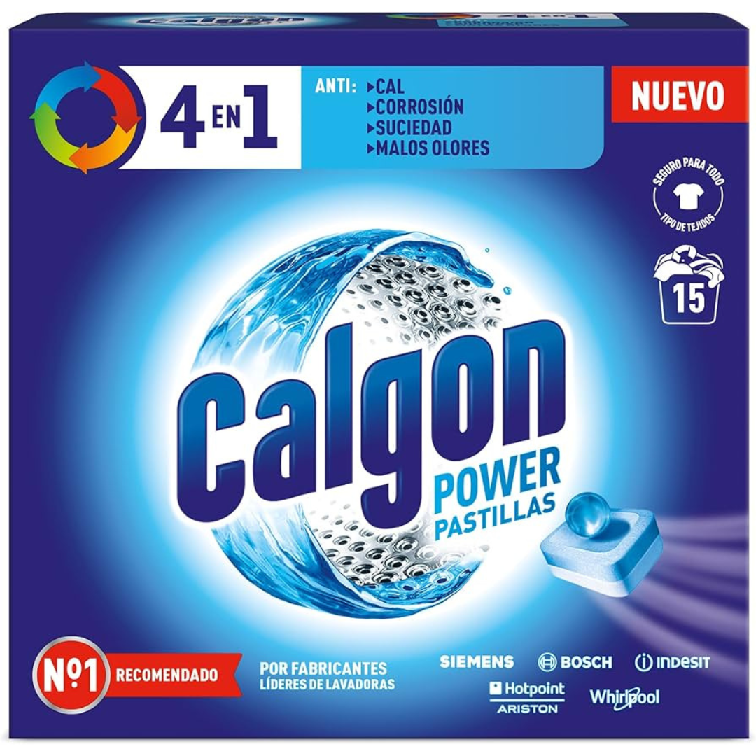 قرص جرم گیر ماشین لباسشویی 4 در 1 کالگون calgon اروپا بسته 15 عددی