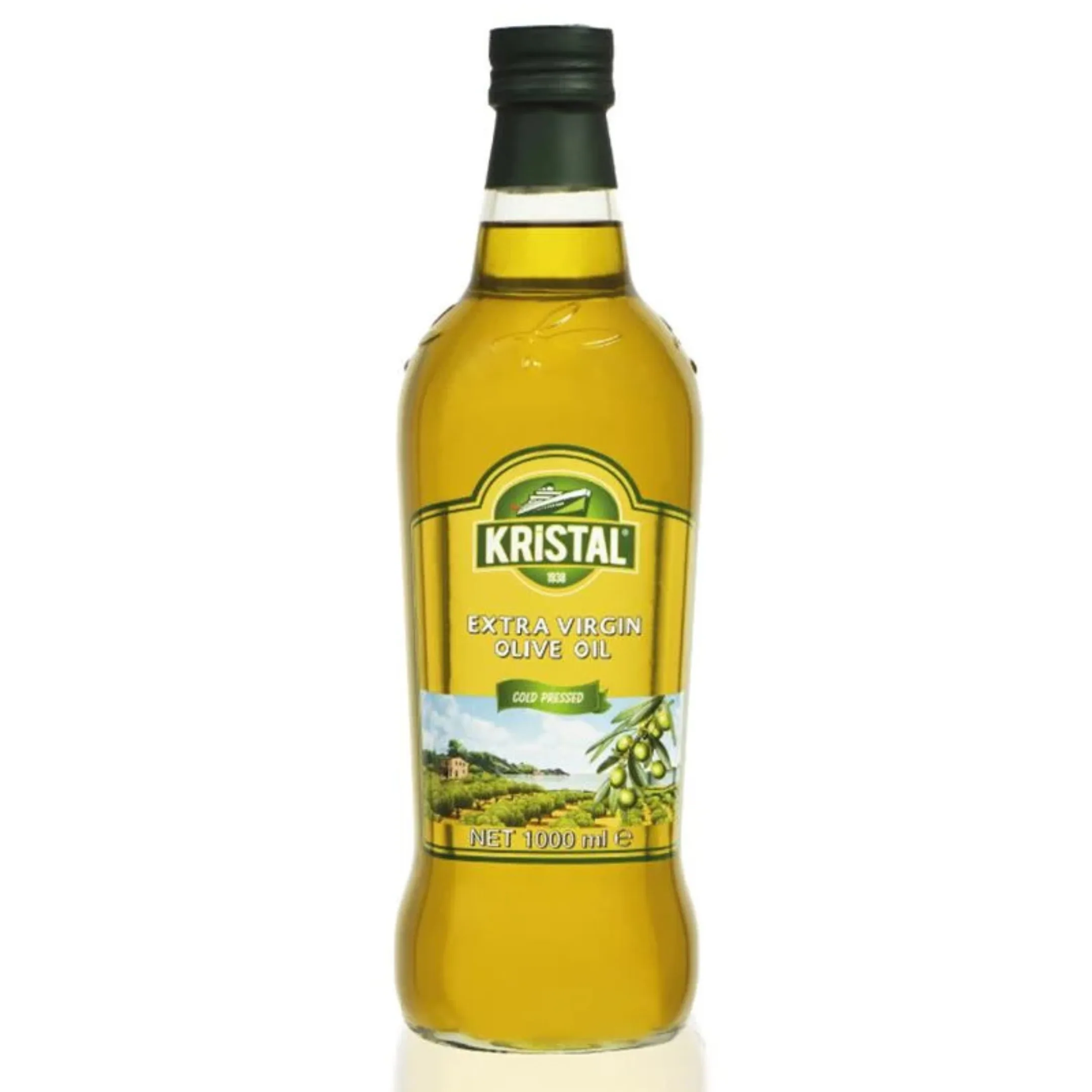 روغن زیتون اکسترا ورجین کریستال Kristal Extra Virgin Olive Oil حجم 1 لیتر