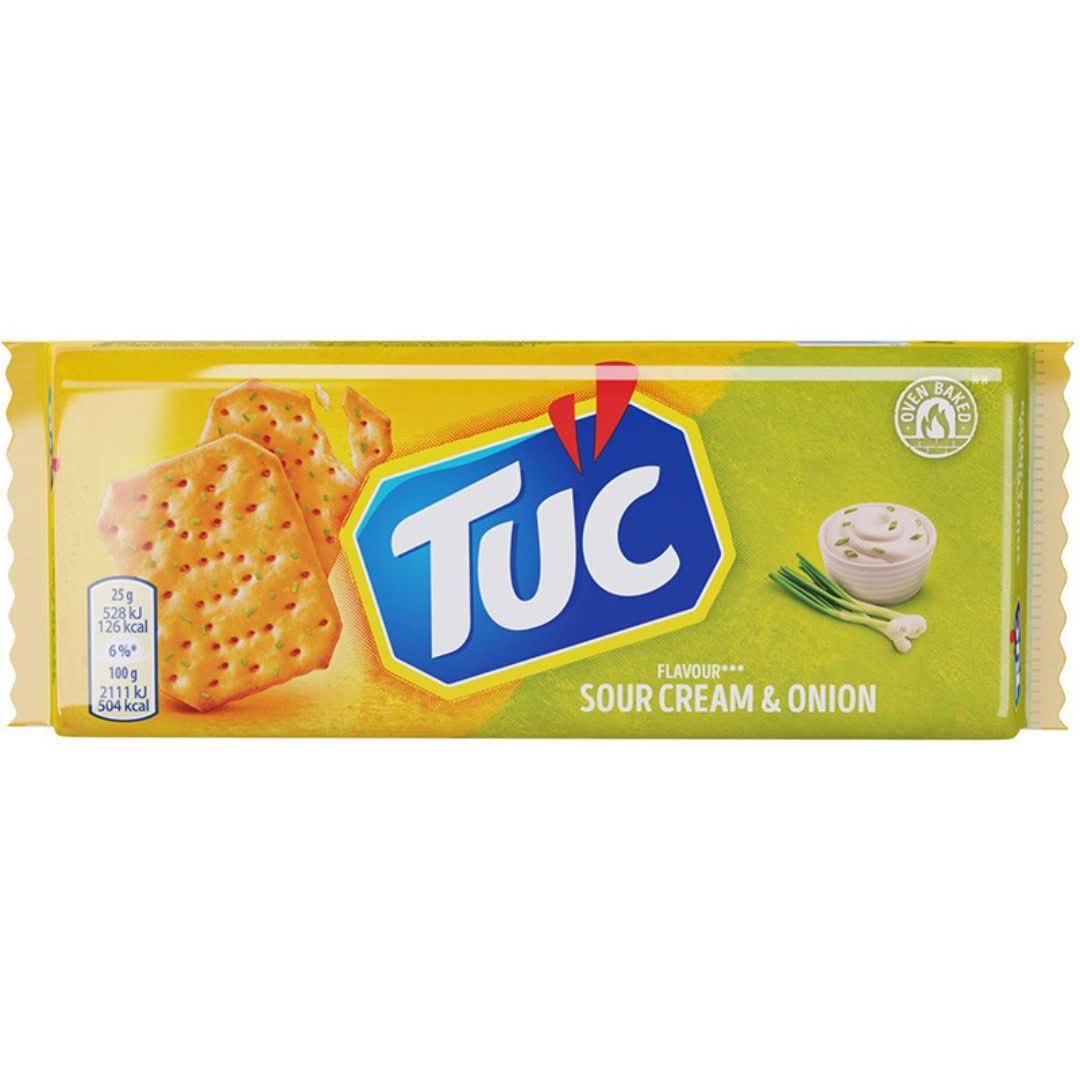 بیسکویت ترد توک Tuc با طعم خامه ترش و پیاز وزن 100 گرم