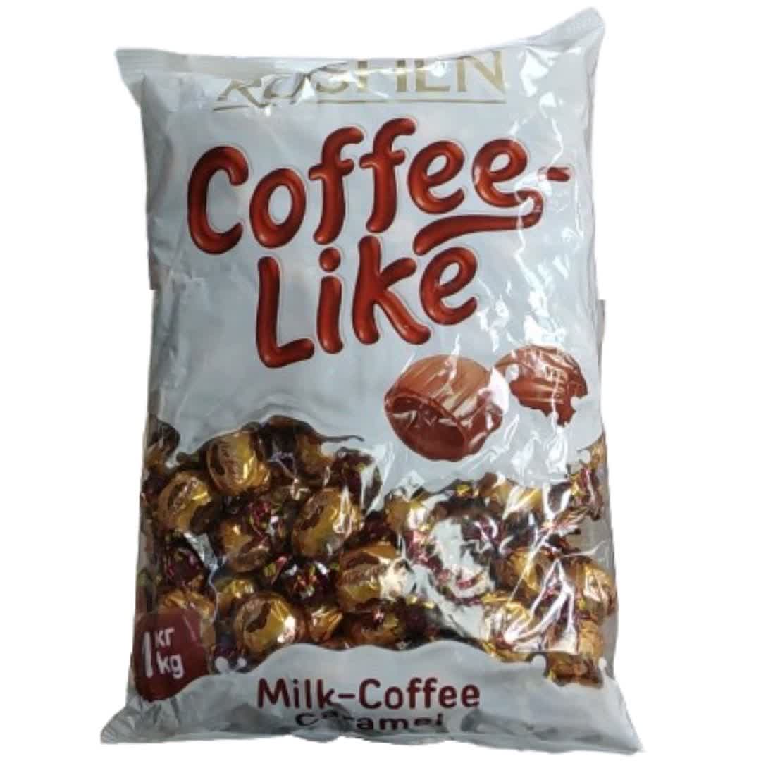 شکلات پذیرایی شیری کافی لایک روشن Coffee Like با مغز کاراملی بسته 1 کیلویی