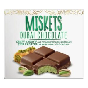 شکلات دبی Dubai Chocolate پسته ای میسکت Misket وزن ۱۲۰ گرم