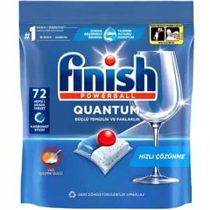 قرص ماشین ظرفشویی فینیش کوانتوم Finish Quantum بسته 72 عددی وزن 900 گرم