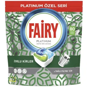قرص ماشین ظرفشویی فیری پلاتینیوم Fairy Platinum بسته 80 عددی وزن 890 گرم