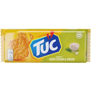 بیسکویت کراکر توک با طعم خامه ترش و پیاز Tuc Sour Cream & Onion وزن 100 گرم