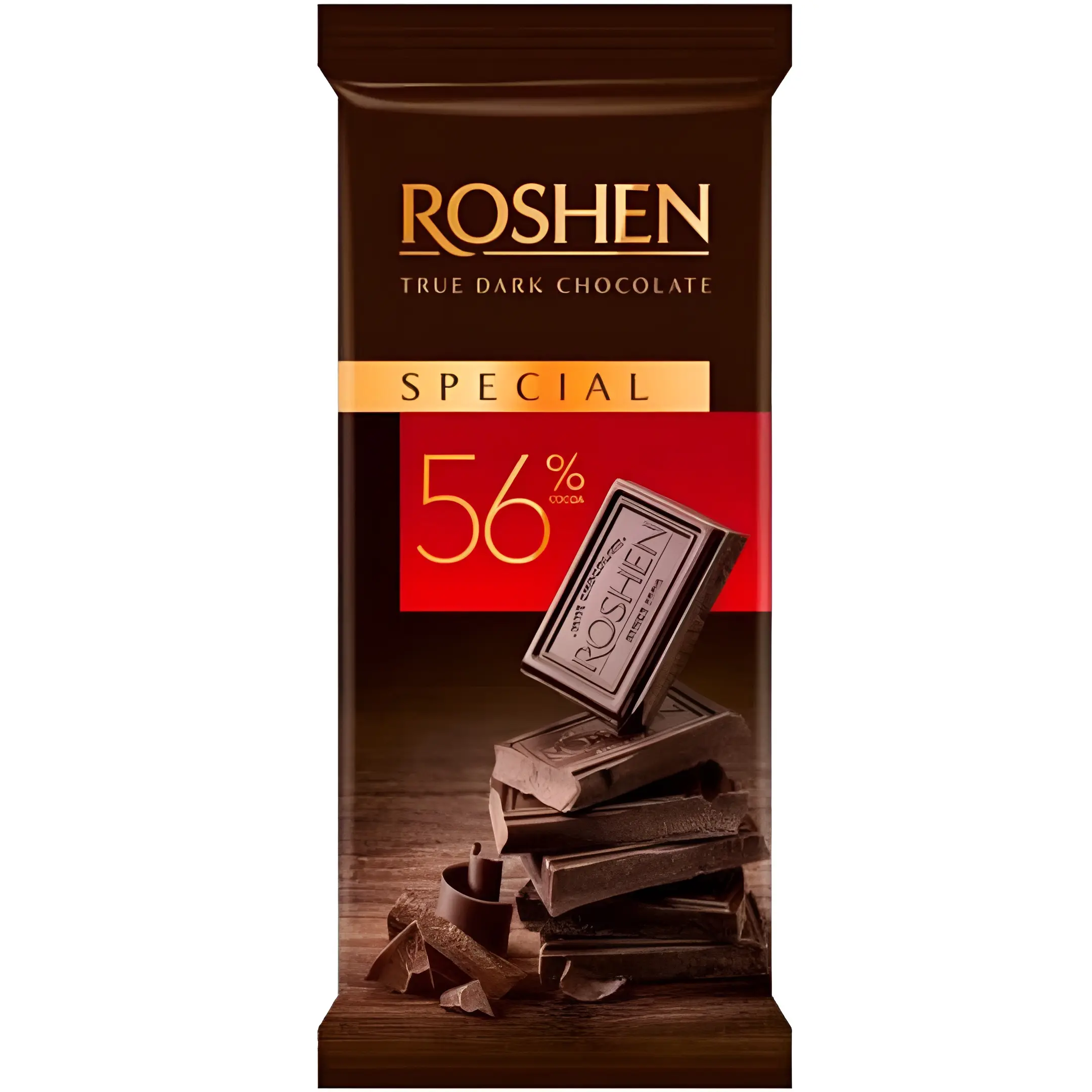شکلات تلخ 56% روشن Roshen وزن 85 گرم