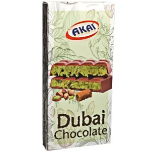 شکلات دبی آکای با مغز پسته ای Akai Dubai Chocolate وزن 200 گرم