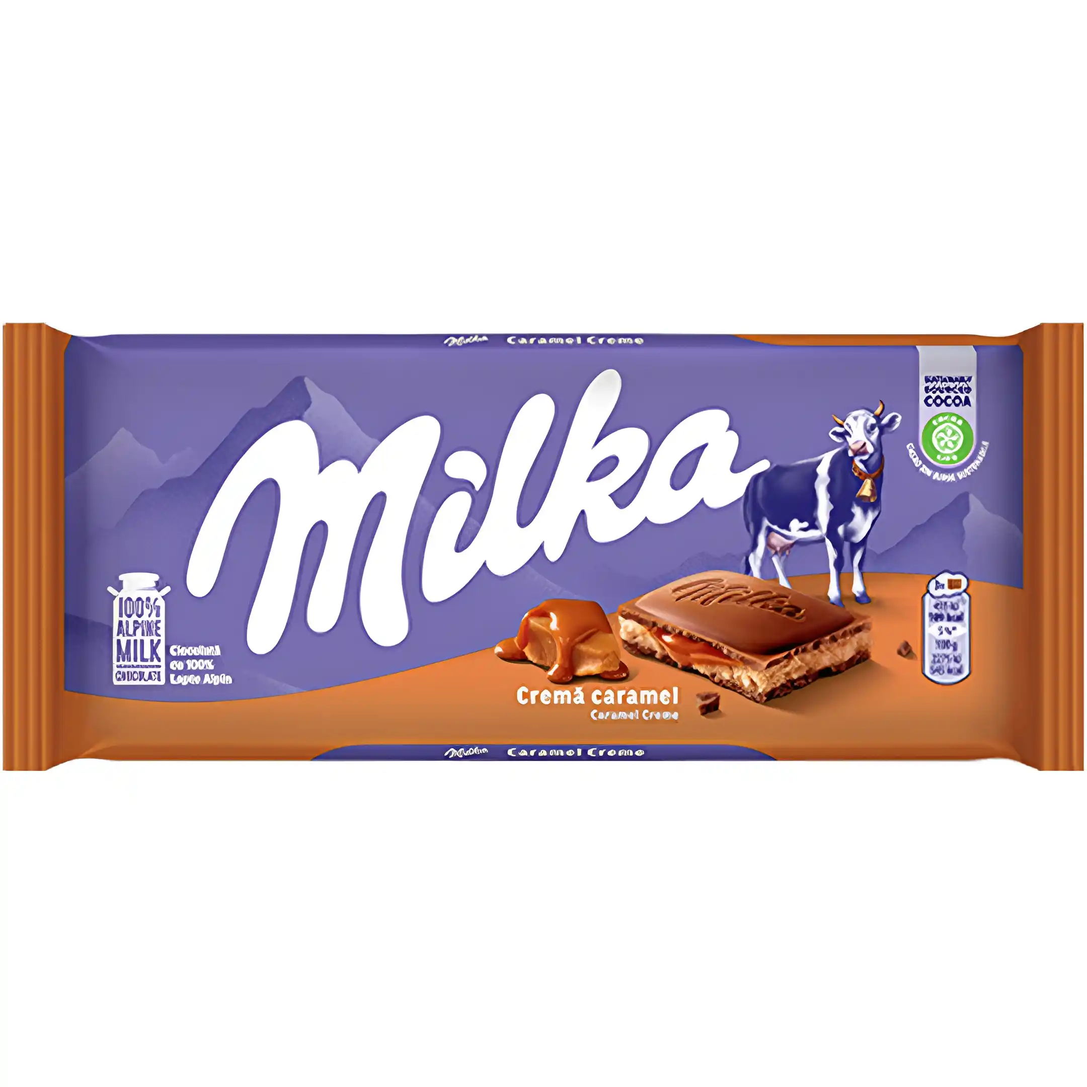 شکلات میلکا کرم کارامل Milka وزن 100 گرم