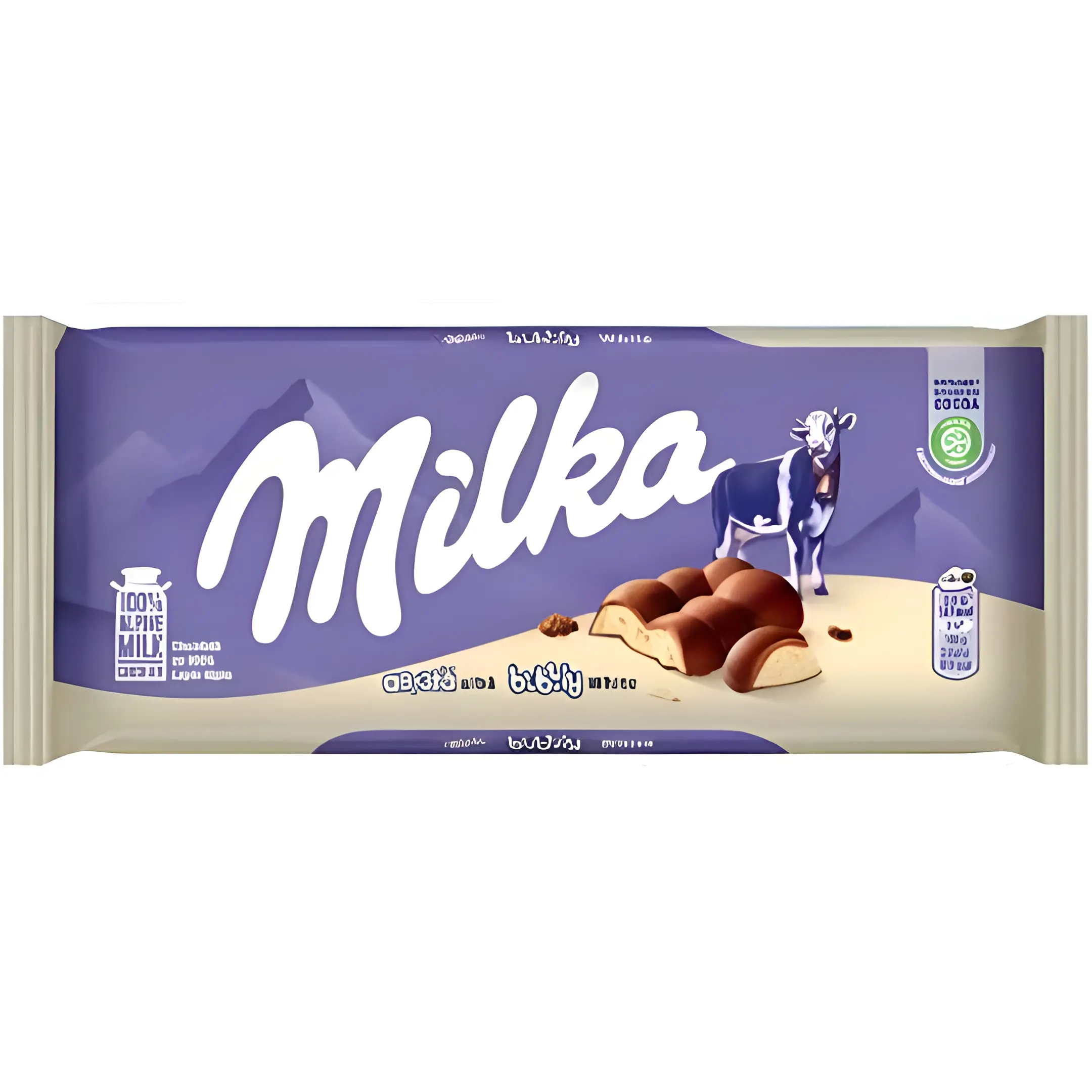 شکلات سفید حبابدار میلکا Milka وزن 100 گرم