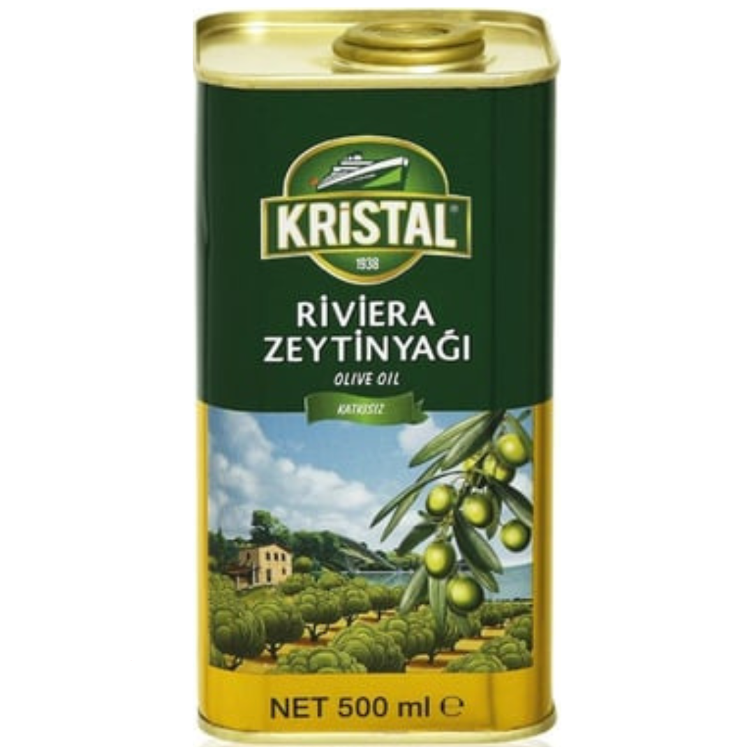 روغن زیتون کریستال Kristal Riviera Zeytinyagi قوطی نیم لیتری