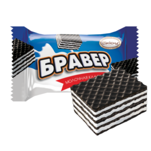 ویفر براور آکوند Akkond Braver با کرم شیری و کاکائویی بسته ۱ کیلویی